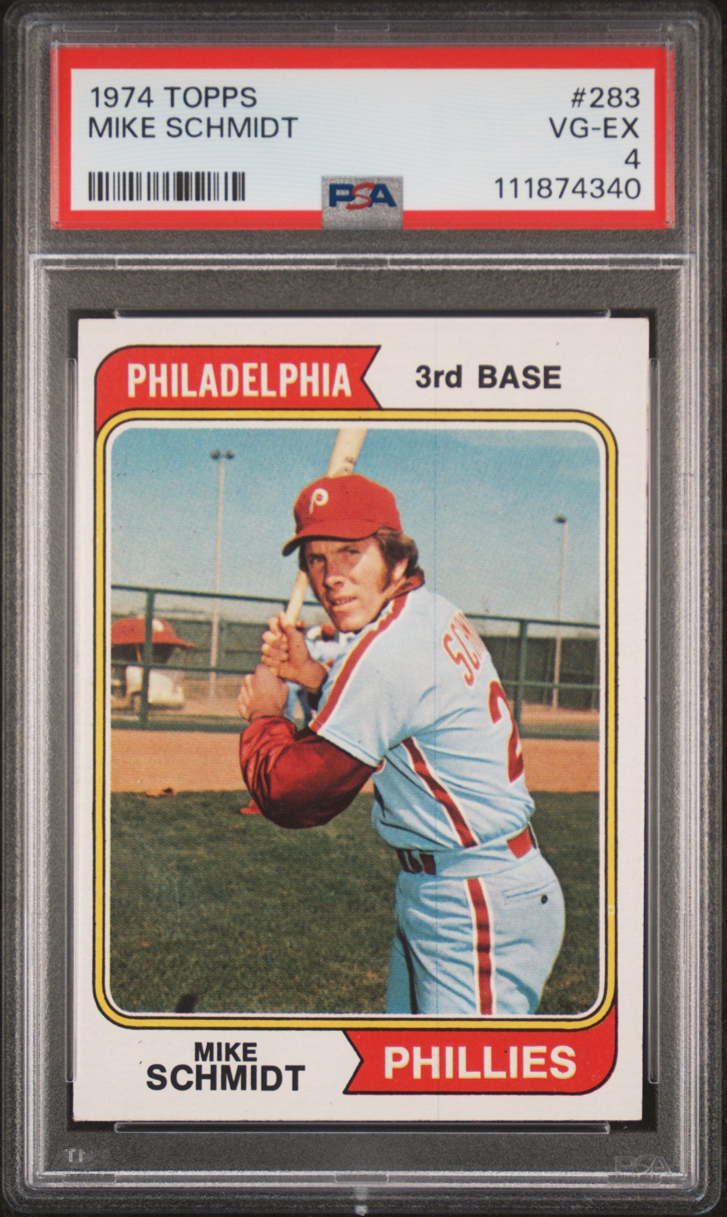 1974 Topps #283 Mike Schmidt PSA 4