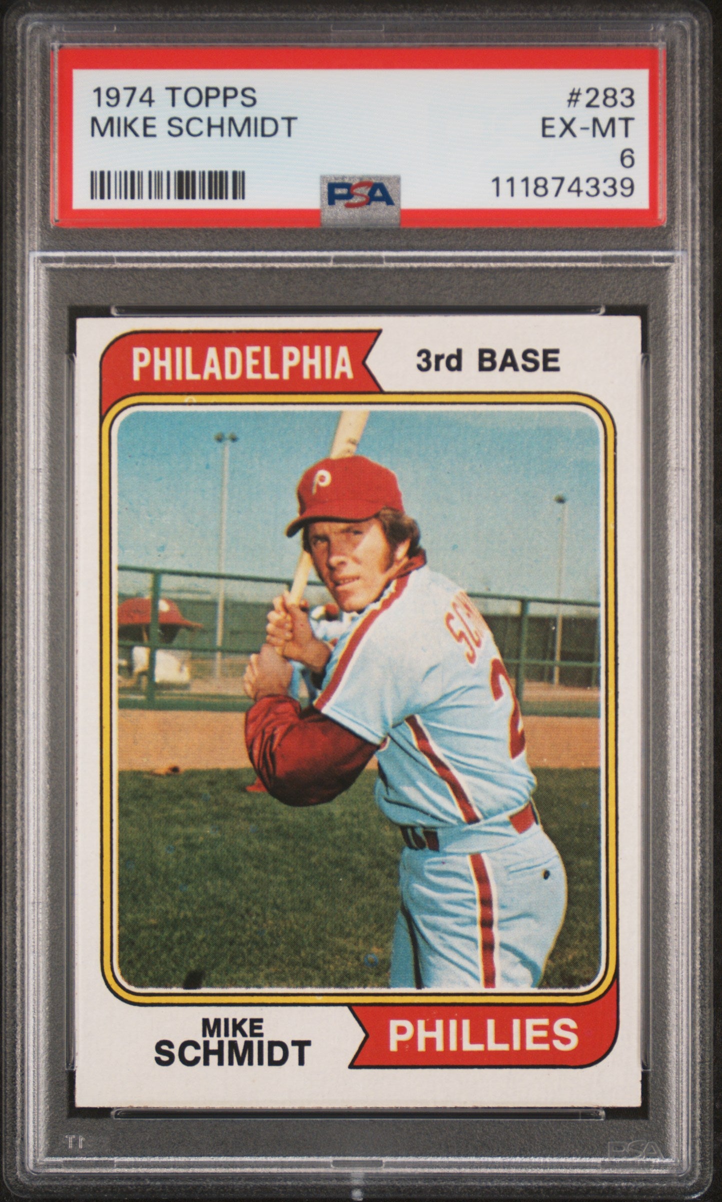 1974 Topps #283 Mike Schmidt PSA 6