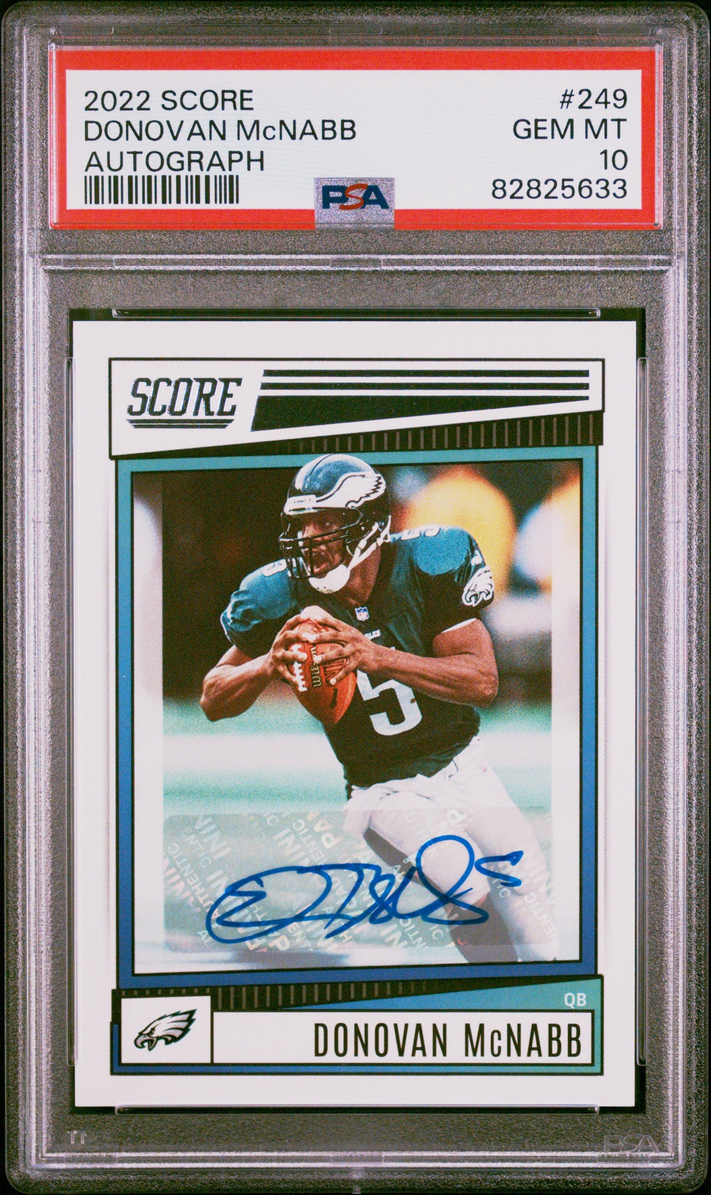 2022 Panini Score #249 Donovan Mcnabb Autograph PSA 10