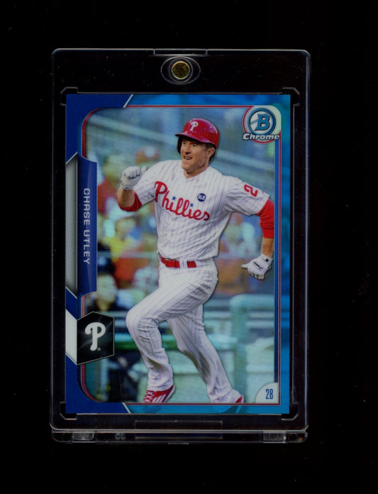 2015 Bowman Chrome #28 Chase Utley Blue Refractors #/150