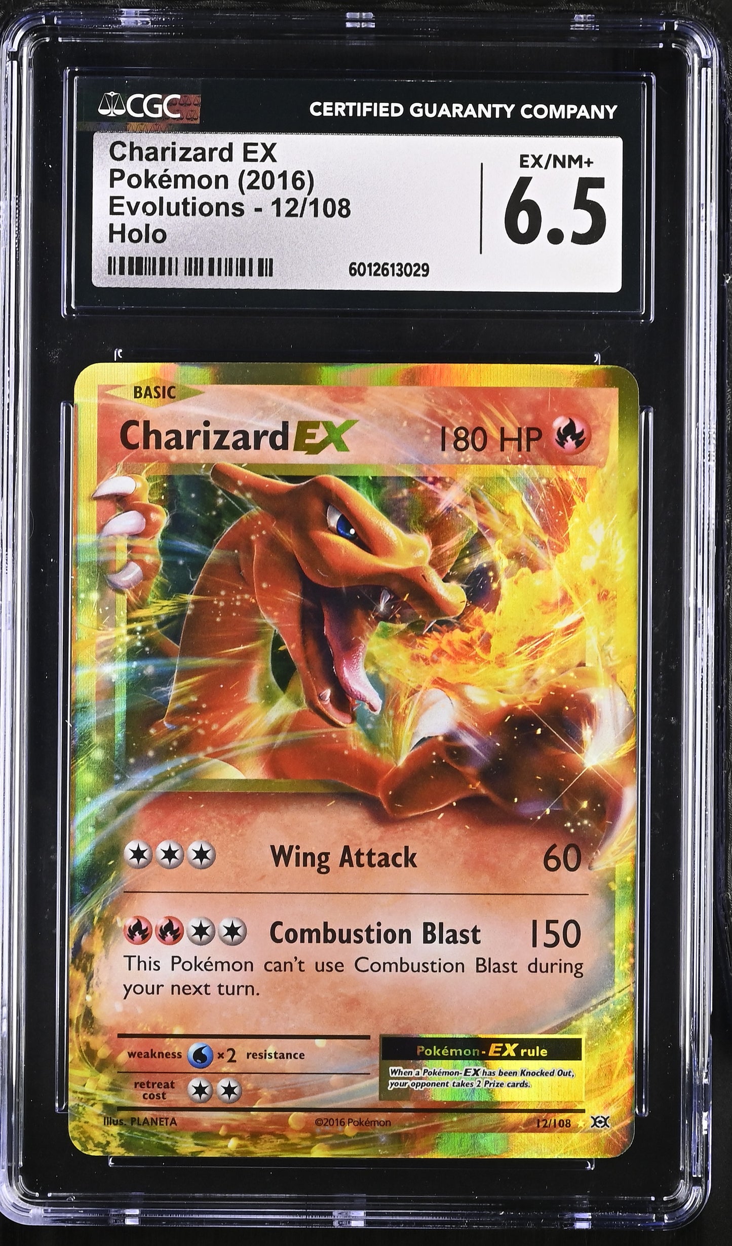 2016 Evolutions #12/108 Charizard EX CGC 6.5