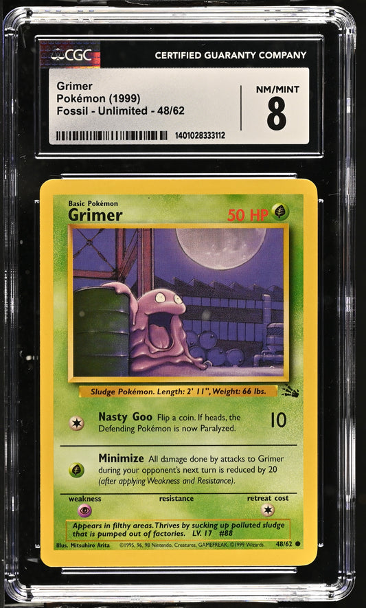 1999 Fossil #48/62 Grimer CGC 8