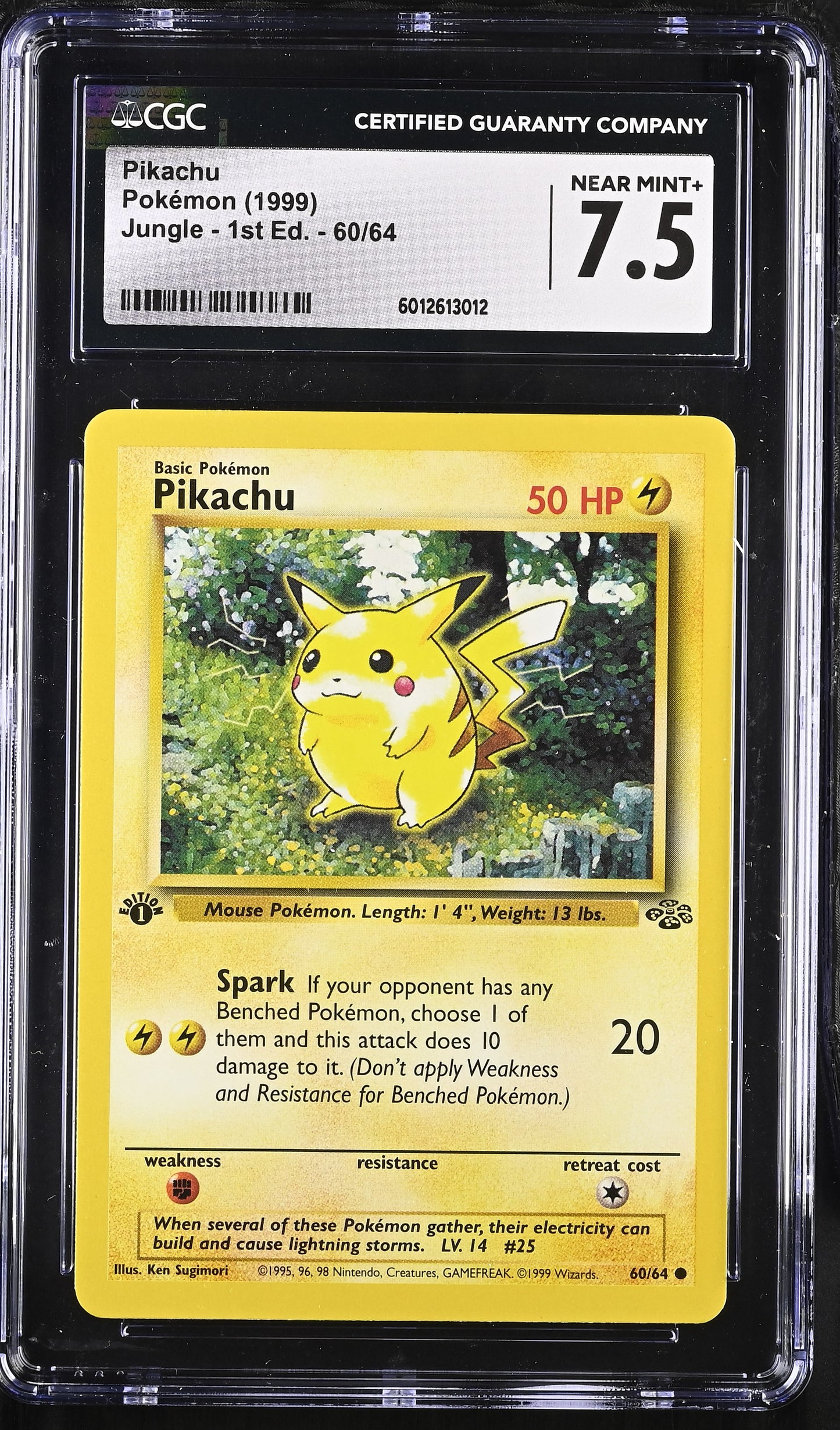 1999 Jungle - 1st Ed. #60/64 Pikachu CGC 7.5