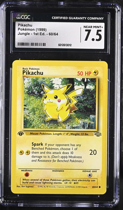 1999 Jungle - 1st Ed. #60/64 Pikachu CGC 7.5