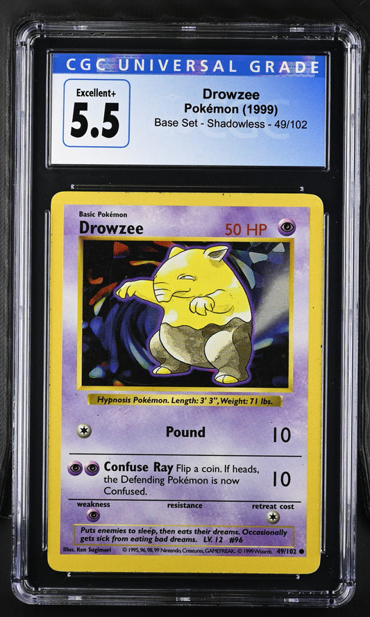 1999 Base Set #49/102 Drowzee CGC 5.5