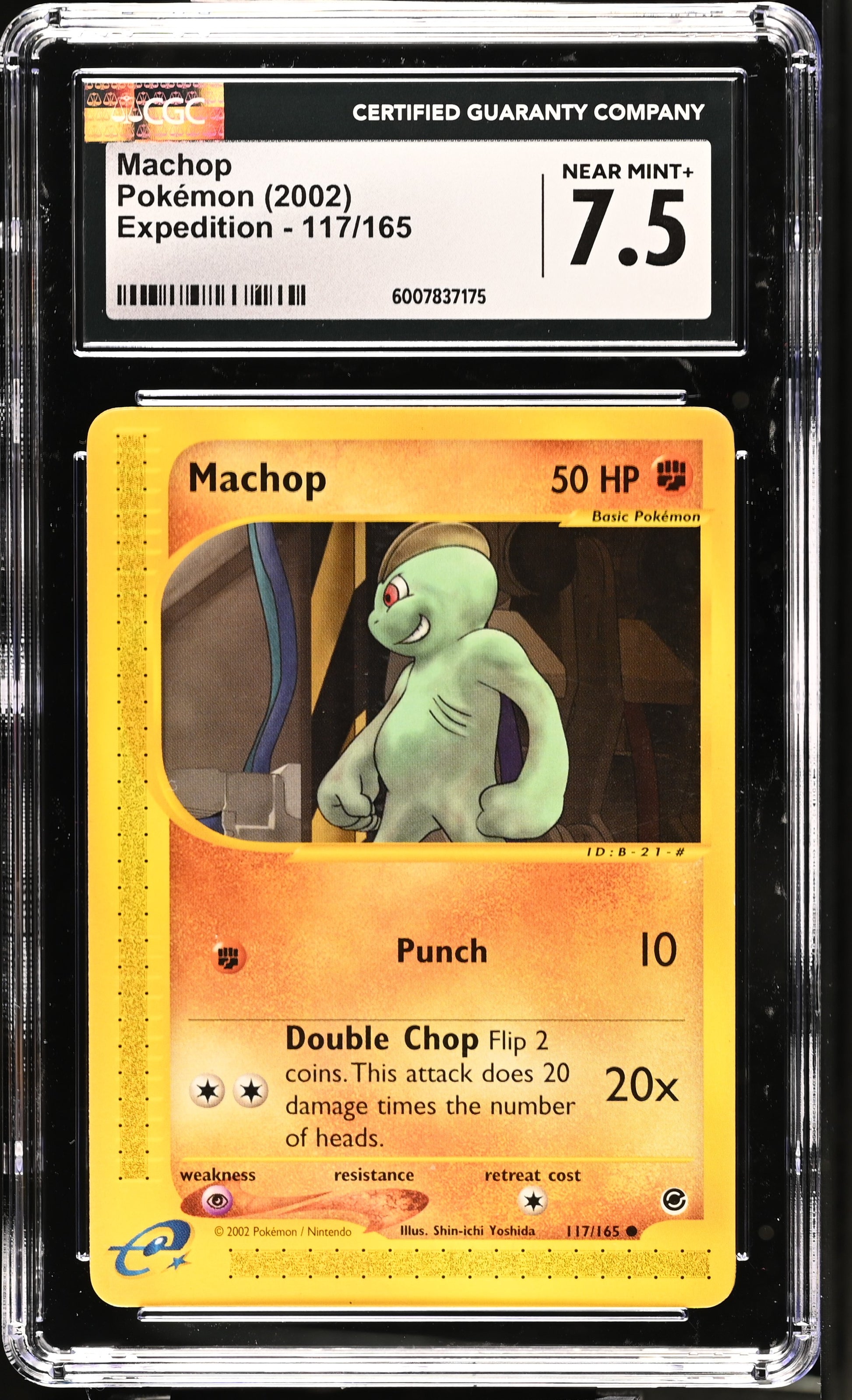 2002 Expedition #117/165 Machop CGC 7.5
