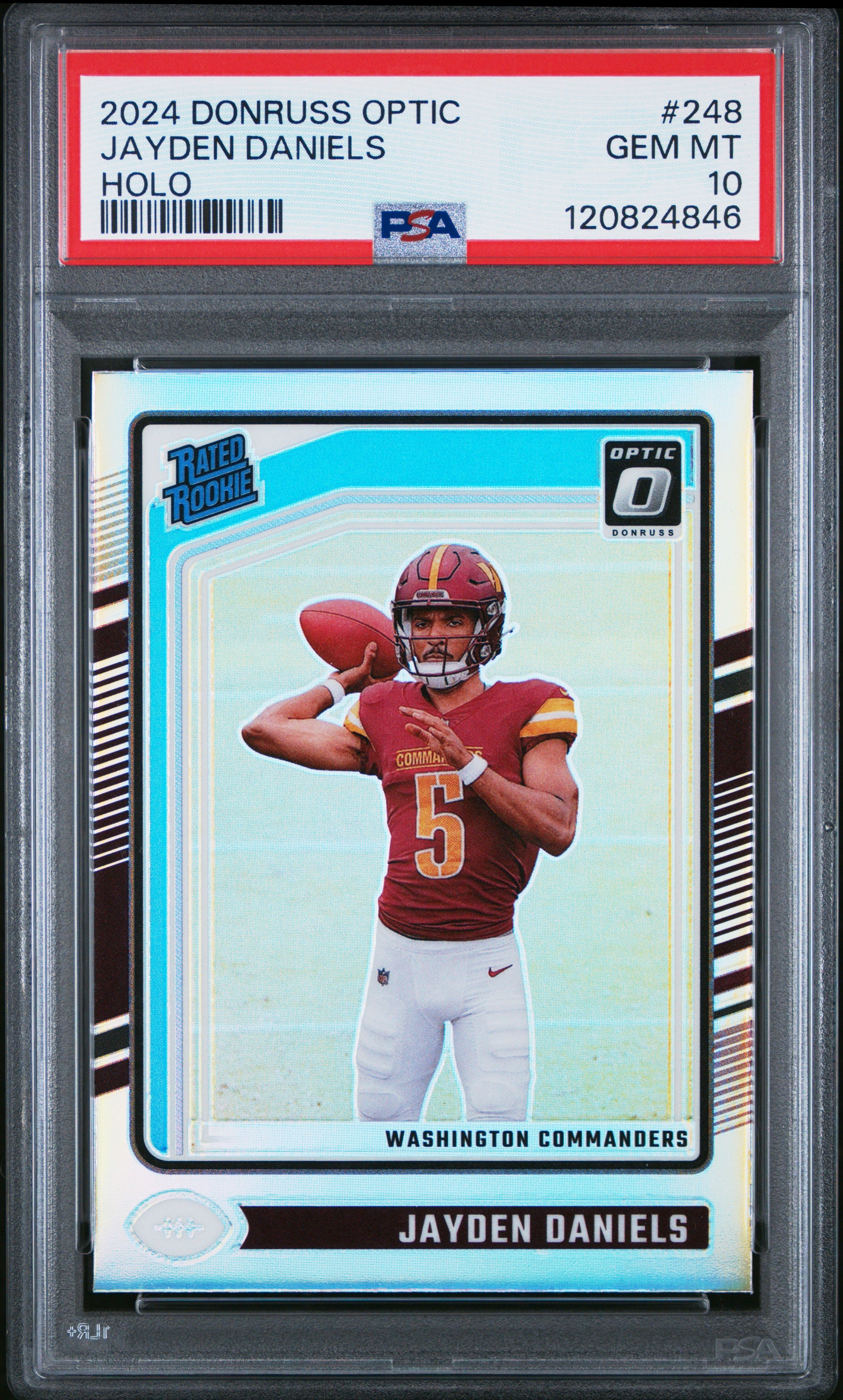2024 Panini Donruss Optic #248 Jayden Daniels Holo PSA 10