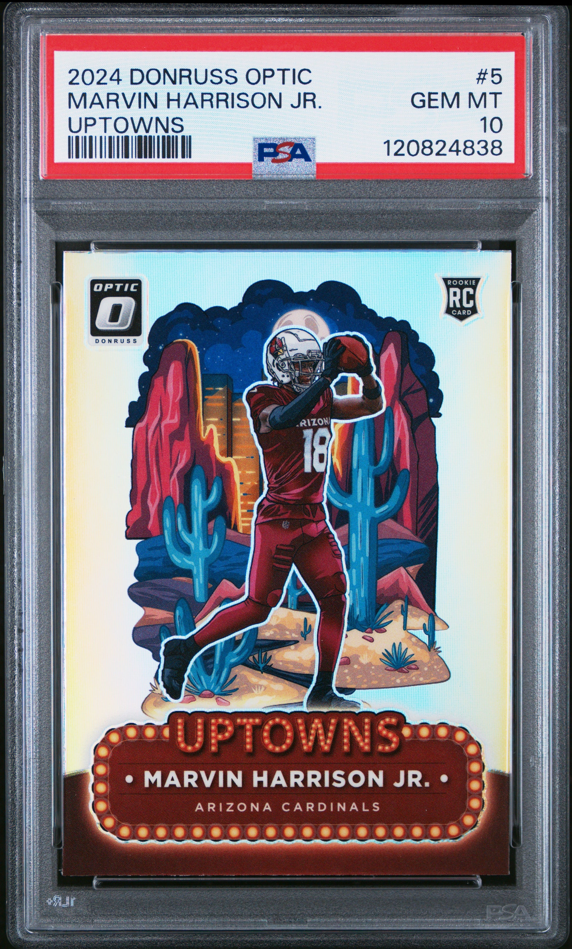 2024 Panini Donruss Optic Uptowns #5 Marvin Harrison Jr. PSA 10