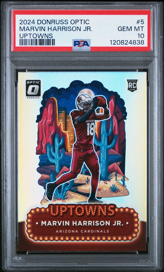 2024 Panini Donruss Optic Uptowns #5 Marvin Harrison Jr. PSA 10