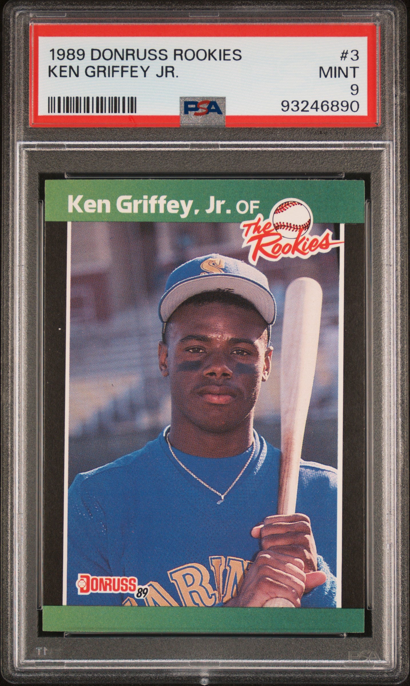 1989 Donruss Rookies #3 Ken Griffey Jr. PSA 9