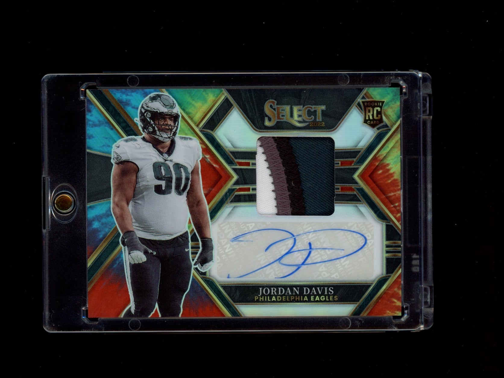2022 Panini Select #RSM-JD Jordan Davis Rookie RPA Tie-Dye Prizm #/25