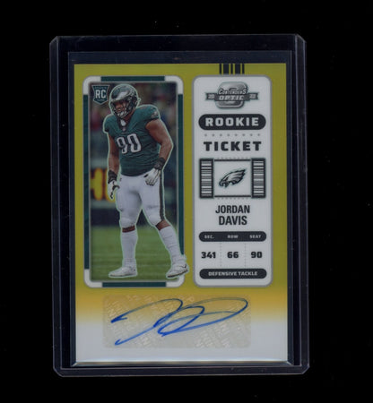 2022 Panini Contenders Optic #175 Jordan Davis Gold #/10