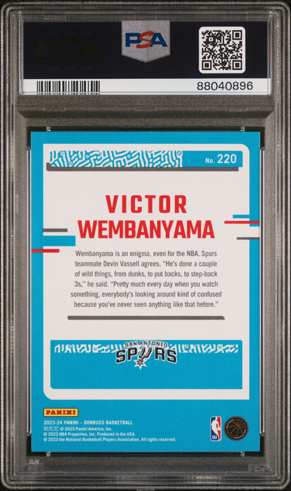 2023 Panini Donruss #220 Victor Wembanyama PSA 9