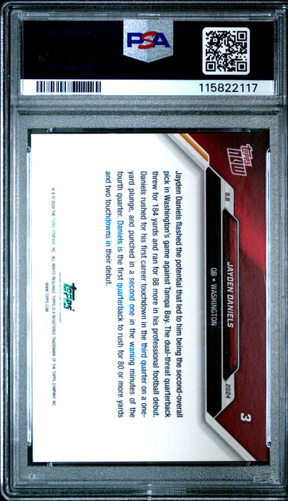 2024 Topps Now #3 Jayden Daniels PSA 10