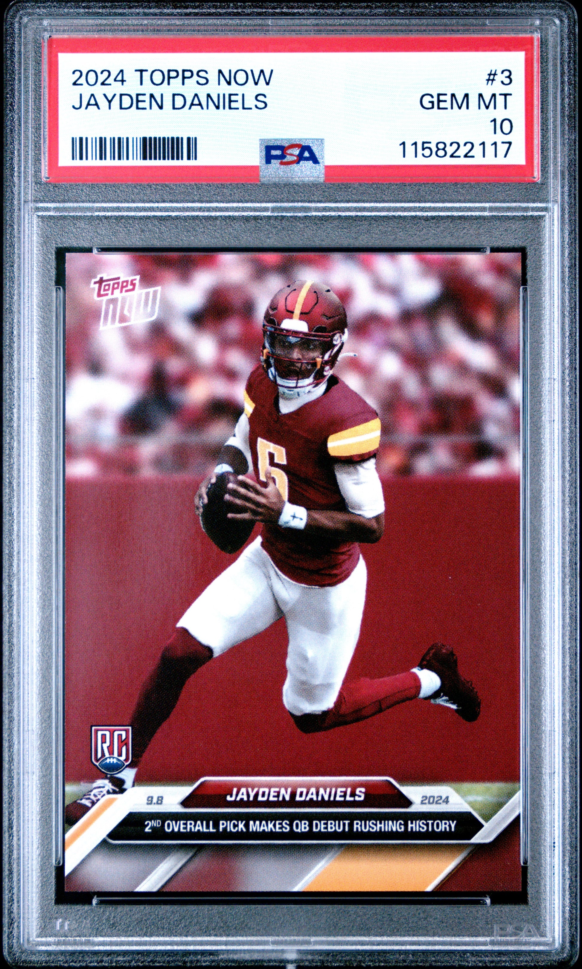 2024 Topps Now #3 Jayden Daniels PSA 10