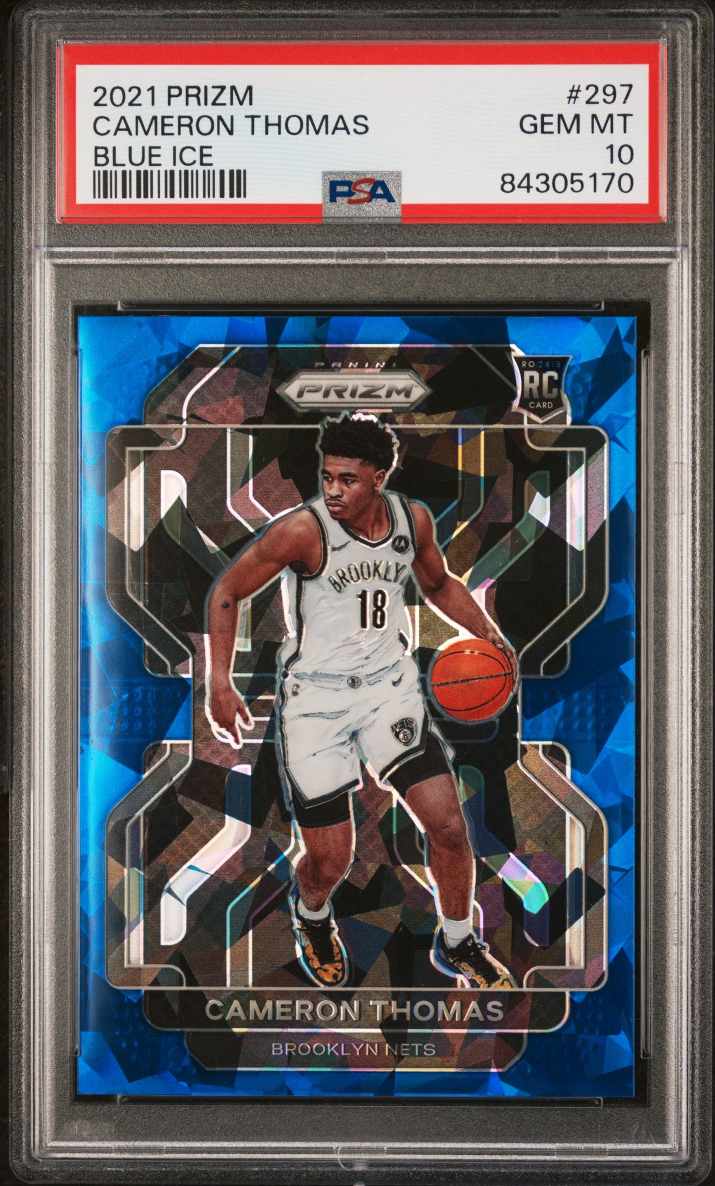 2021 Panini Prizm #297 Cameron Thomas Blue Ice PSA 10