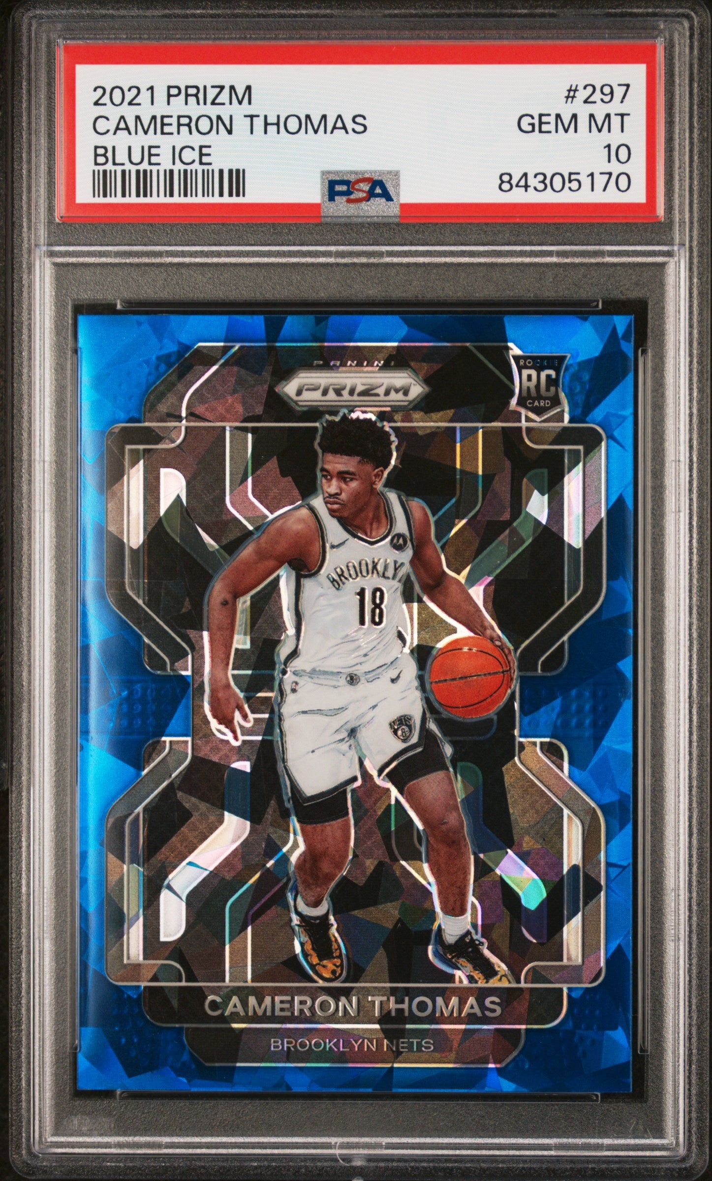 2021 Panini Prizm #297 Cameron Thomas Blue Ice PSA 10