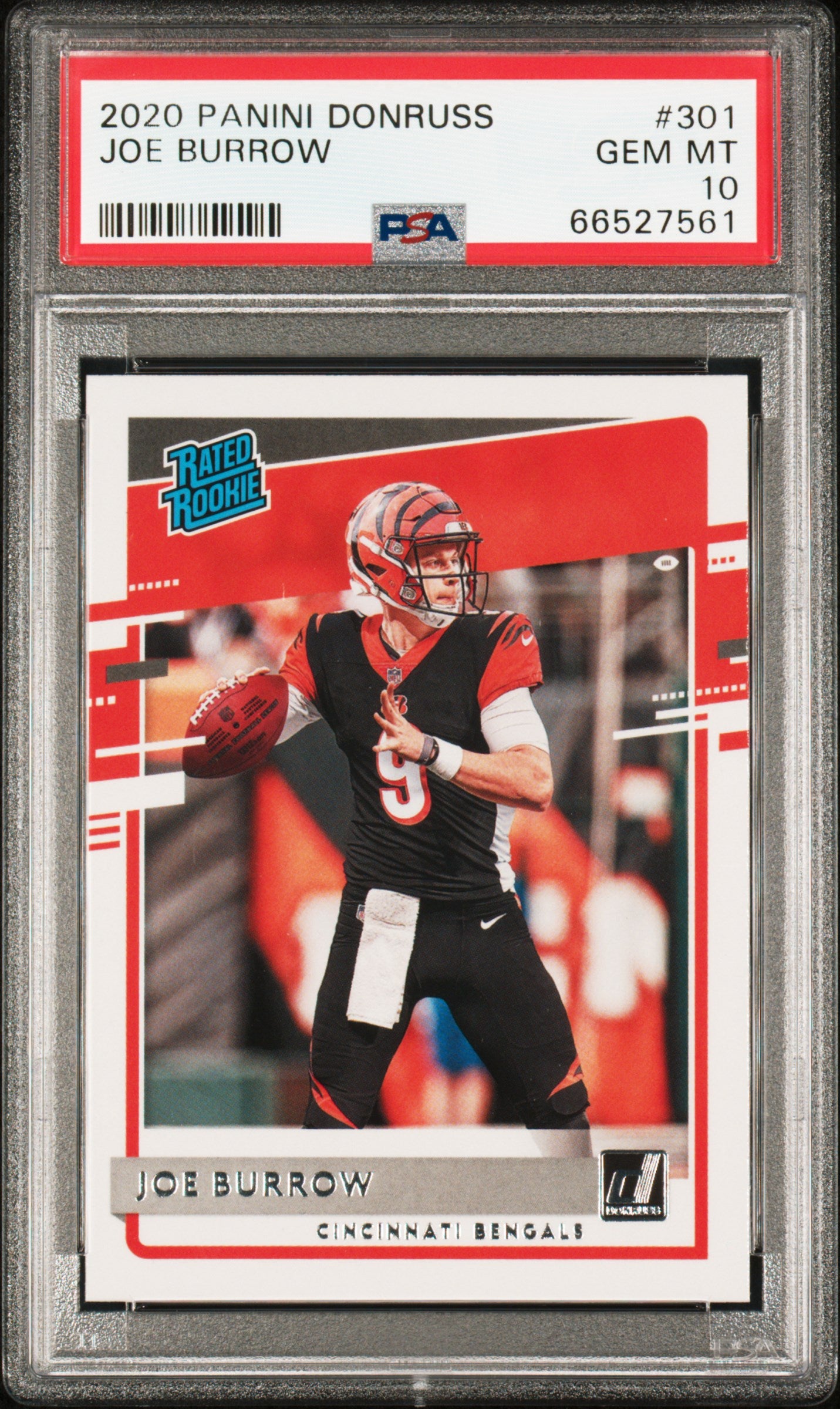 2020 Panini Donruss #301 Joe Burrow PSA 10