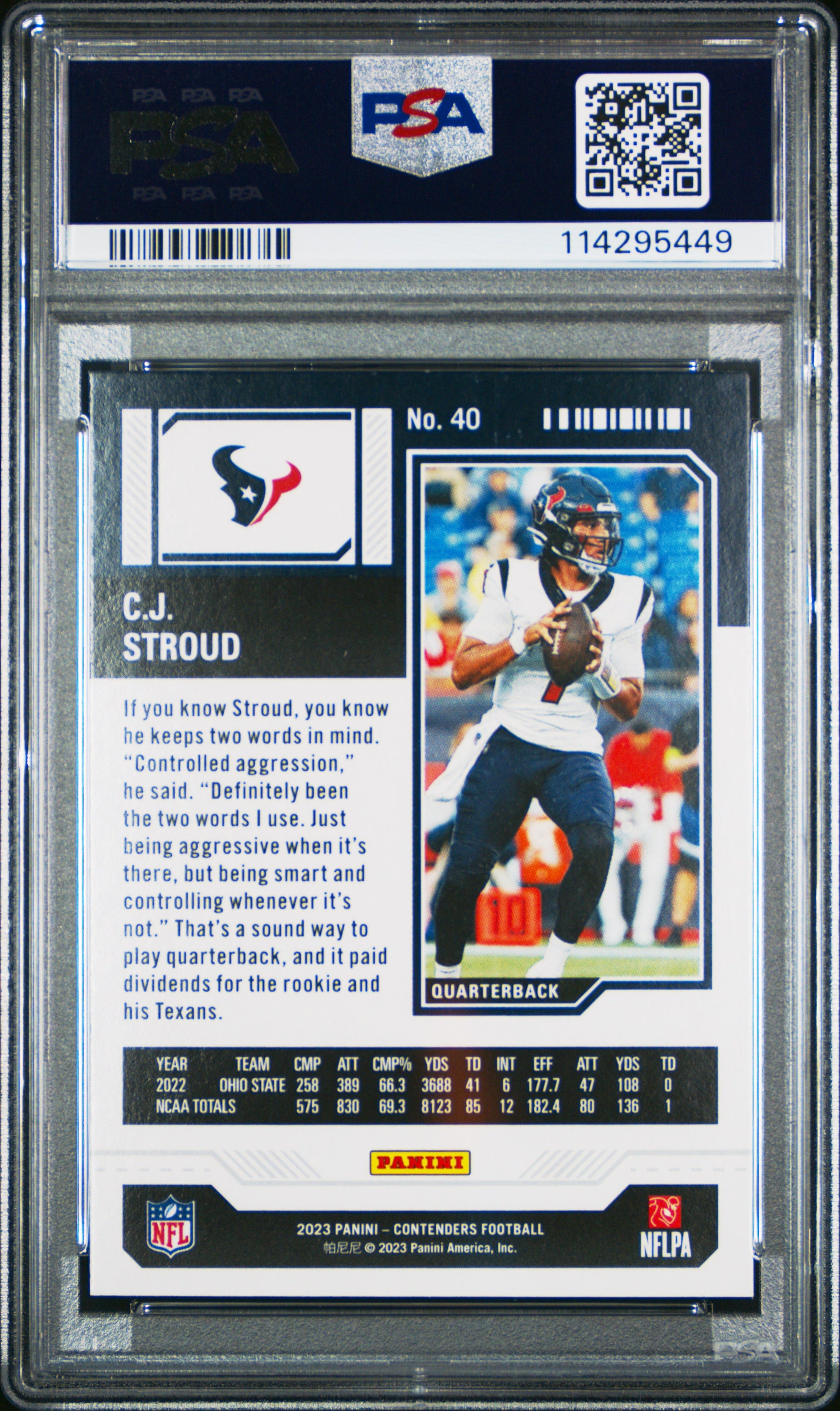 2023 Panini Contenders #40 Cj Stroud PSA 9