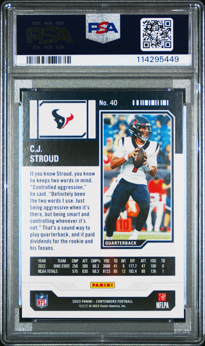 2023 Panini Contenders #40 Cj Stroud PSA 9