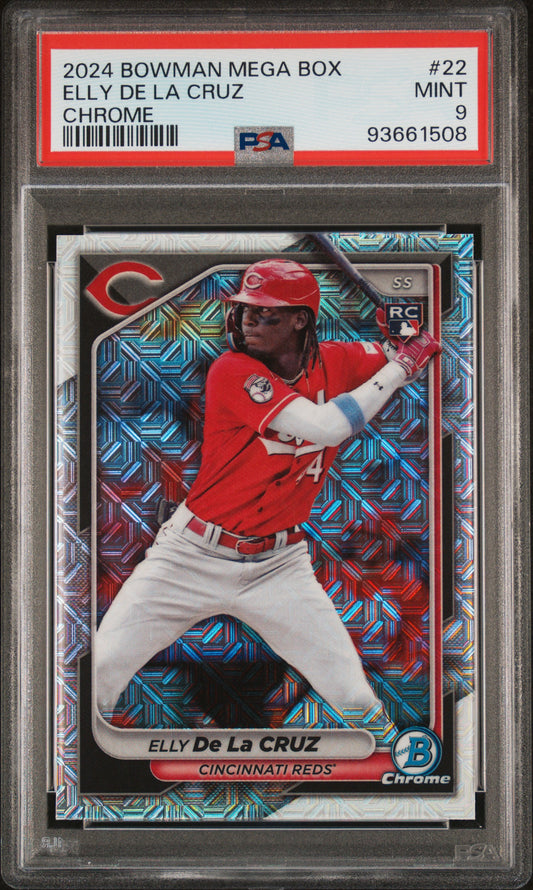 2024 Bowman Mega Box Chrome #22 Elly De La Cruz PSA 9