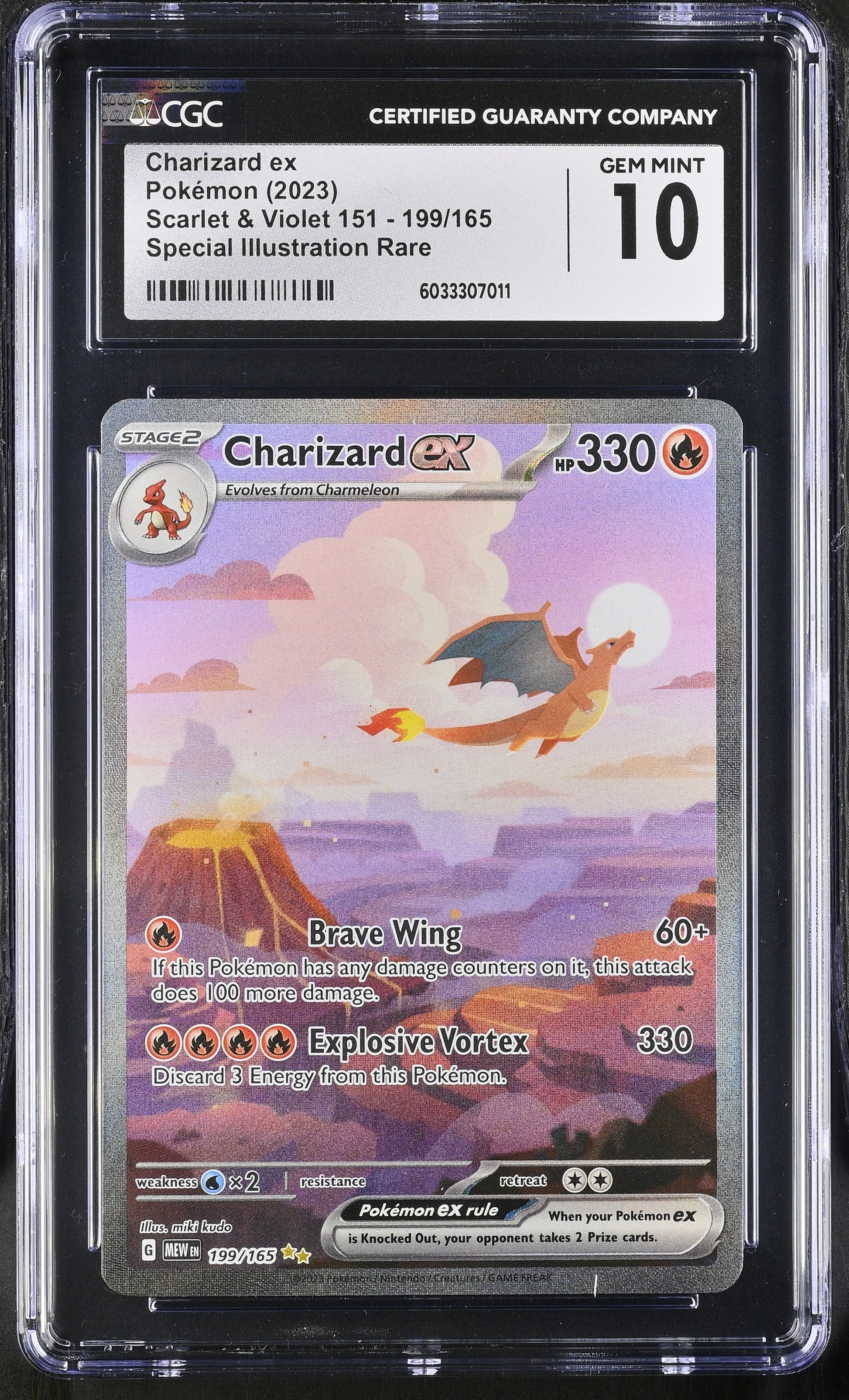 2023 Scarlet & Violet 151 #199/165 Charizard ex CGC 10