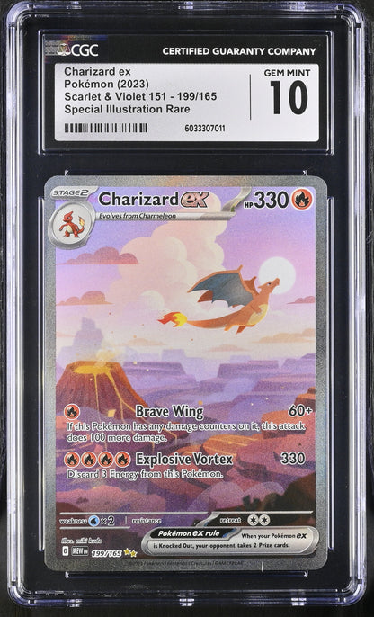 2023 Scarlet & Violet 151 #199/165 Charizard ex CGC 10