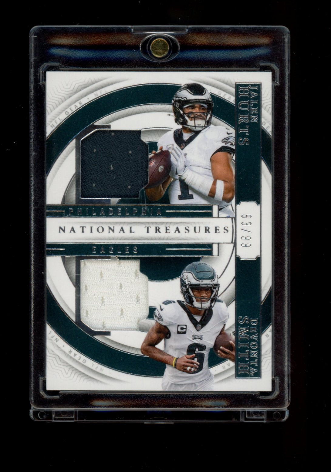 2023 Panini National Treasures #GCM-PHL Jalen Hurts / Smith  NFL Gear /99