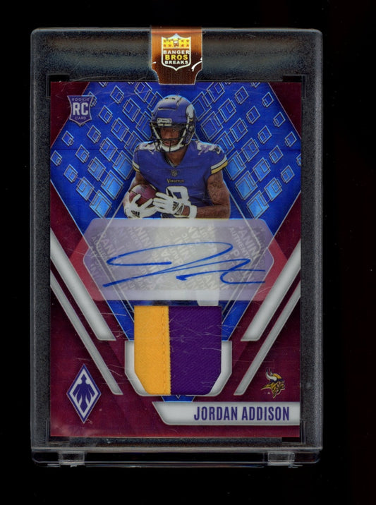 2023 Football 2023 Panini Phoenix Jordan Addison RAJ-JA RPA /25 FOTL RED