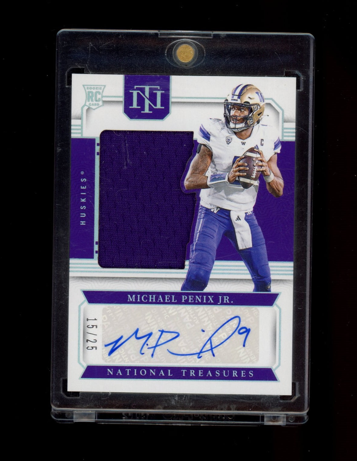 2024 Panini National Treasures Collegiate Michael Penix Jr. RSS-MPJ RPA /25