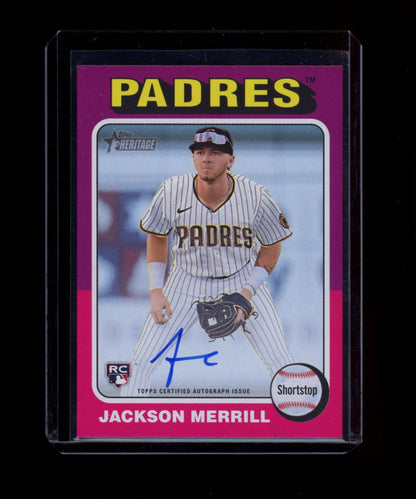 2024 Topps Heritage #ROAJM Jackson Merrill Real One Autographs (High Number)