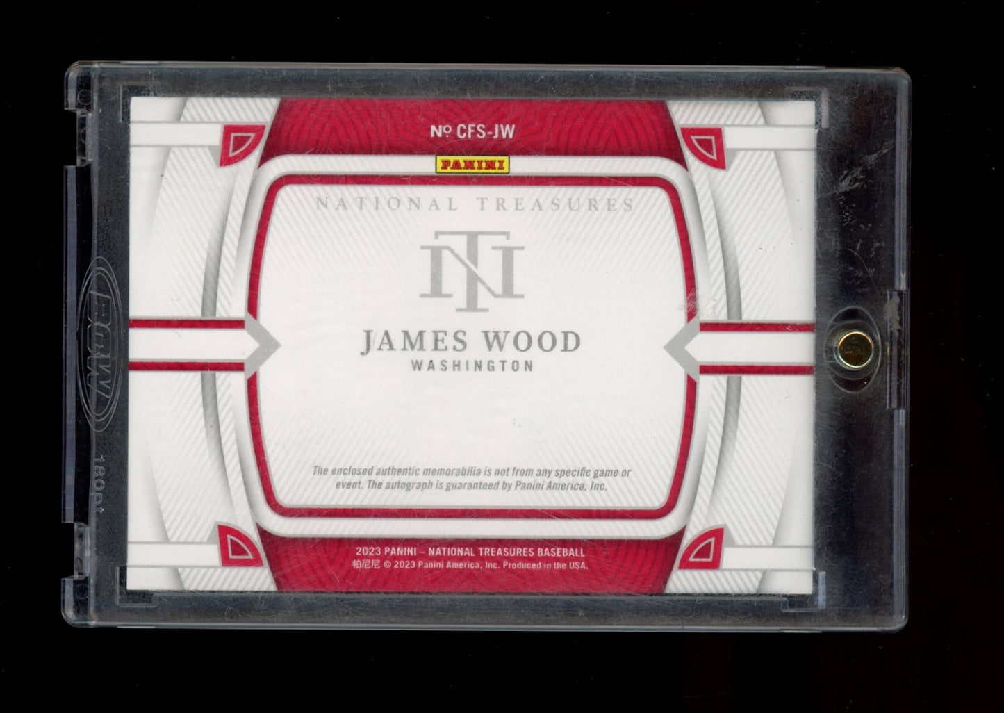 2023 Panini National Treasures #CFS-JW James Wood Clutch Factor Signatures #/99