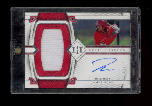 2023 Panini National Treasures #CFS-JW James Wood Clutch Factor Signatures #/99