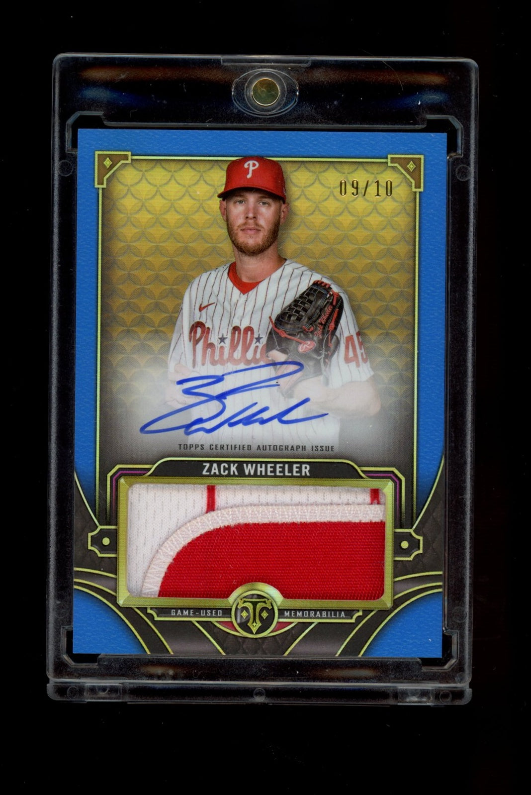 2022 Topps Triple Threads #ASJR-ZW Zack Wheeler Autograph Jumbo Relics #/10