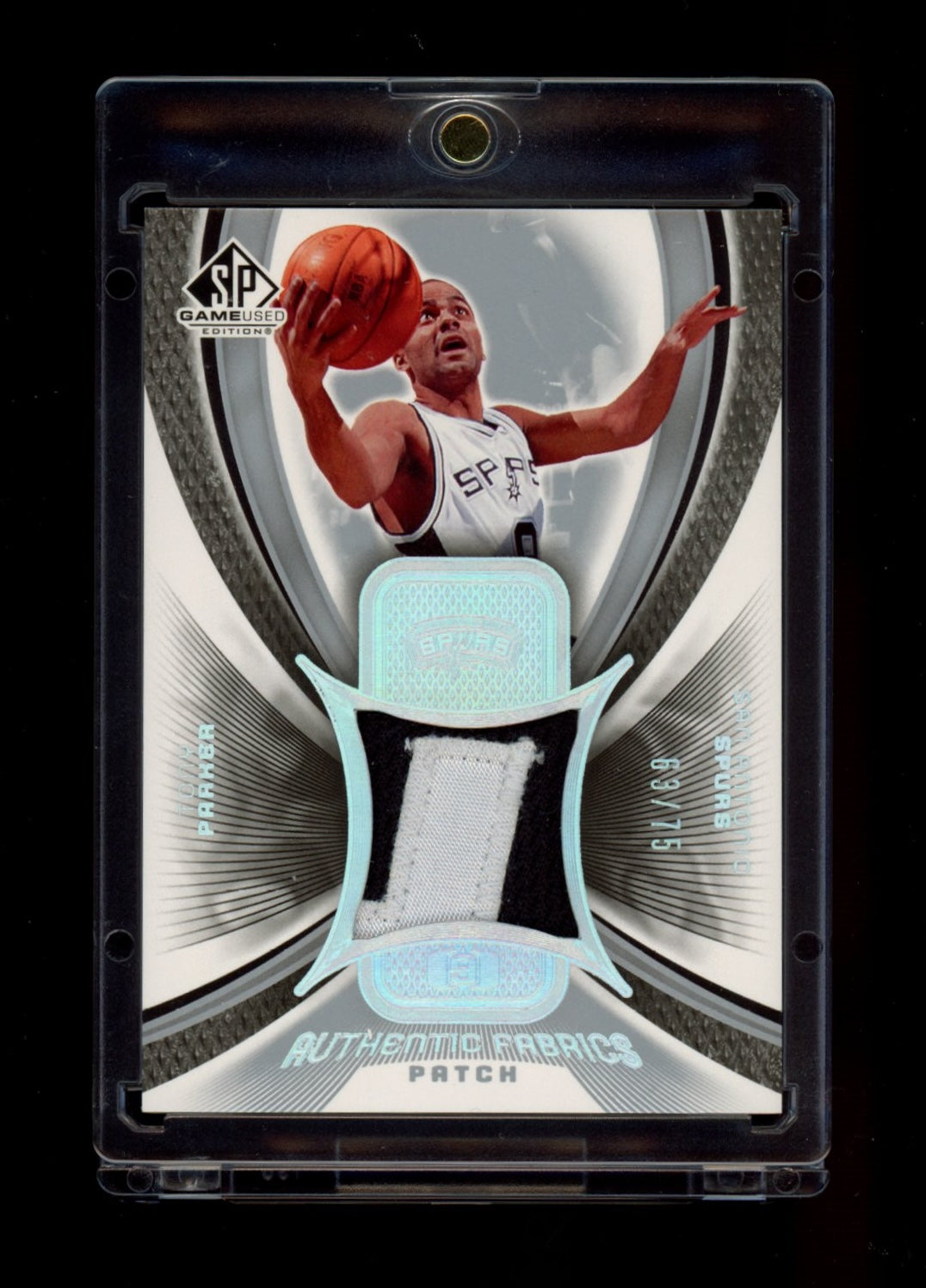 2005-06 SP Game Used #AFP-TP Tony Parker Authentic Fabrics Patches #/75
