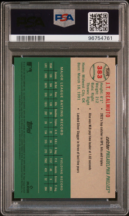 2023 Topps Chrome Platinum Anniversary #383 Jt Realmuto Superfractor 1/1 PSA 10