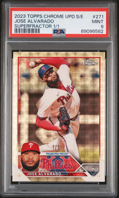 2023 Topps Chrome Update Sapp Edition #271 Jose Alvarado Superfractor 1/1 PSA 9