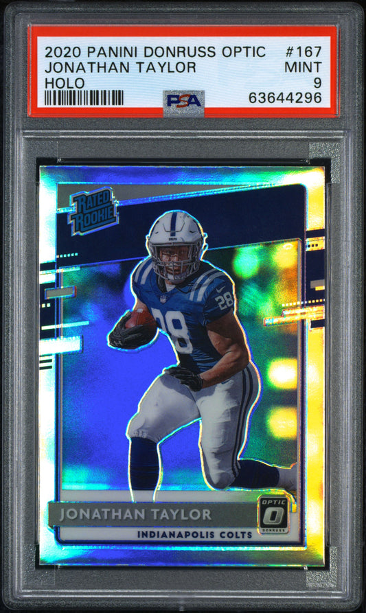 2020 Panini Donruss Optic #167 Jonathan Taylor Holo PSA 9