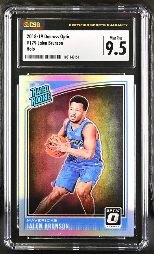 2018-19 Optic #179 Jalen Brunson CGC 9.5
