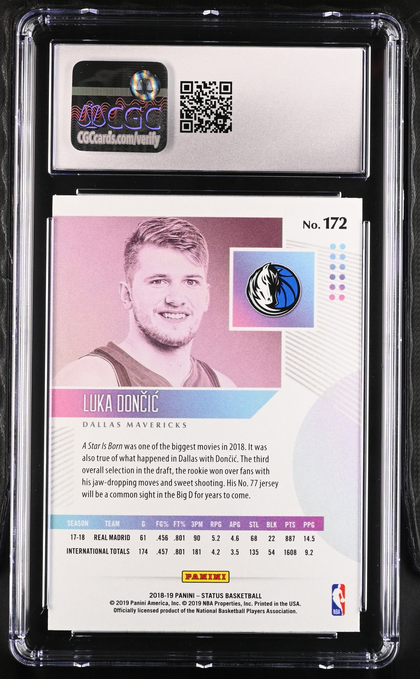 2018-19 Status #172 Luka Doncic CGC 10