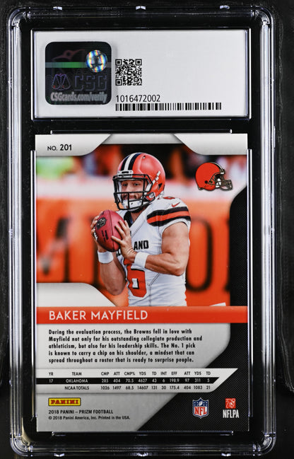 2018 Prizm #201 Baker Mayfield CGC 8.5