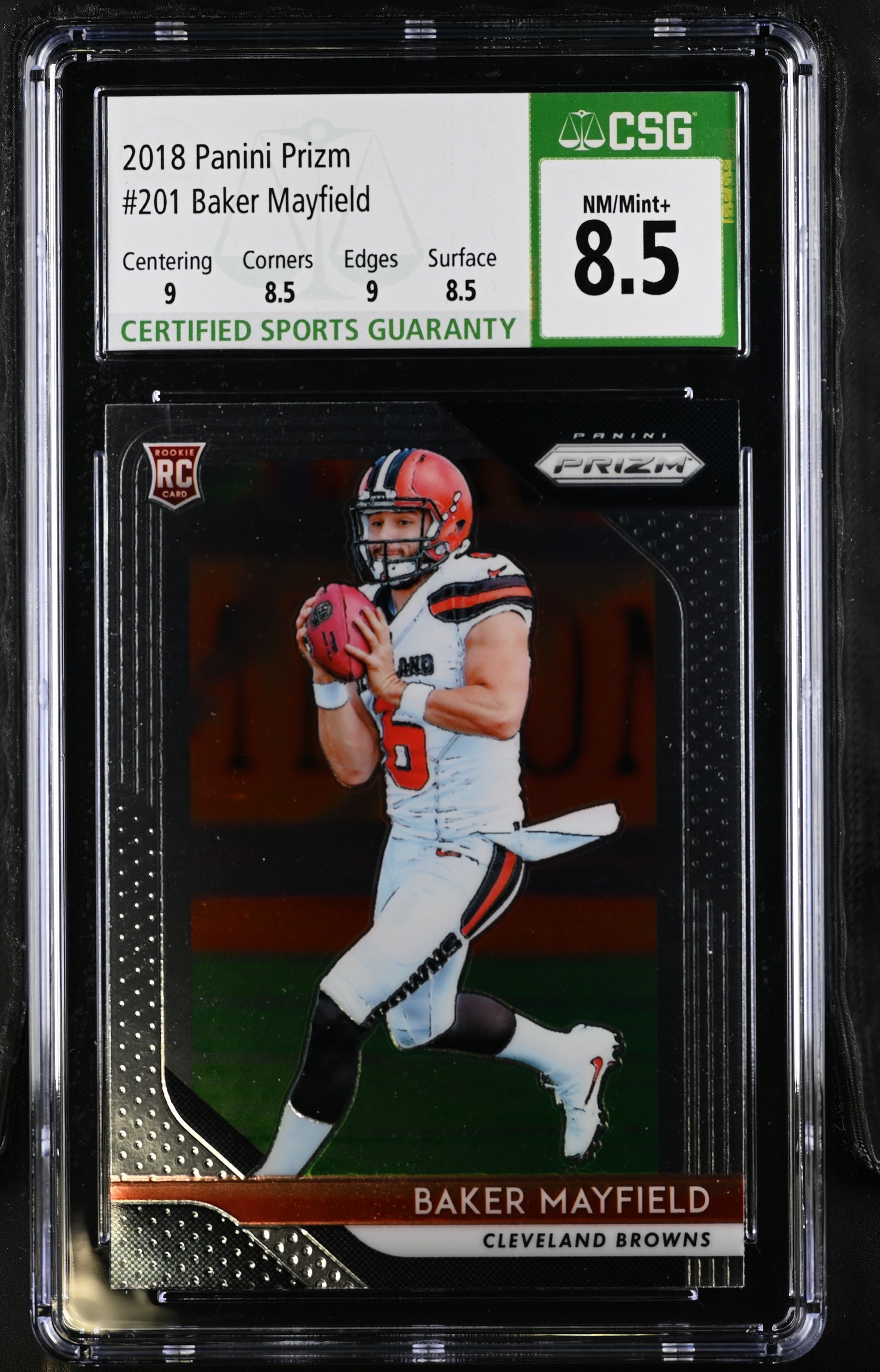 2018 Prizm #201 Baker Mayfield CGC 8.5