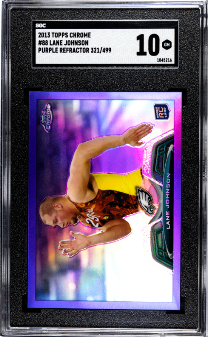 2013 Topps Chrome #88 Lane Johnson Purple Refractor SGC 10