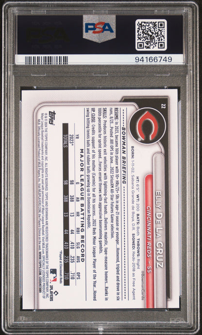 2024 Bowman #22 Elly De La Cruz PSA 10