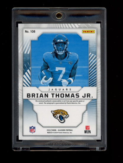 2024 Panini Illusions #108 Brian Thomas Jr. First Impressions RPA Purple #/49