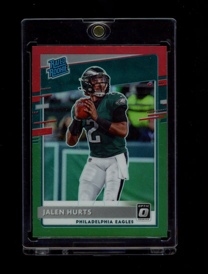 2020 Donruss #P-314 Jalen Hurts Optic Preview Red and Green