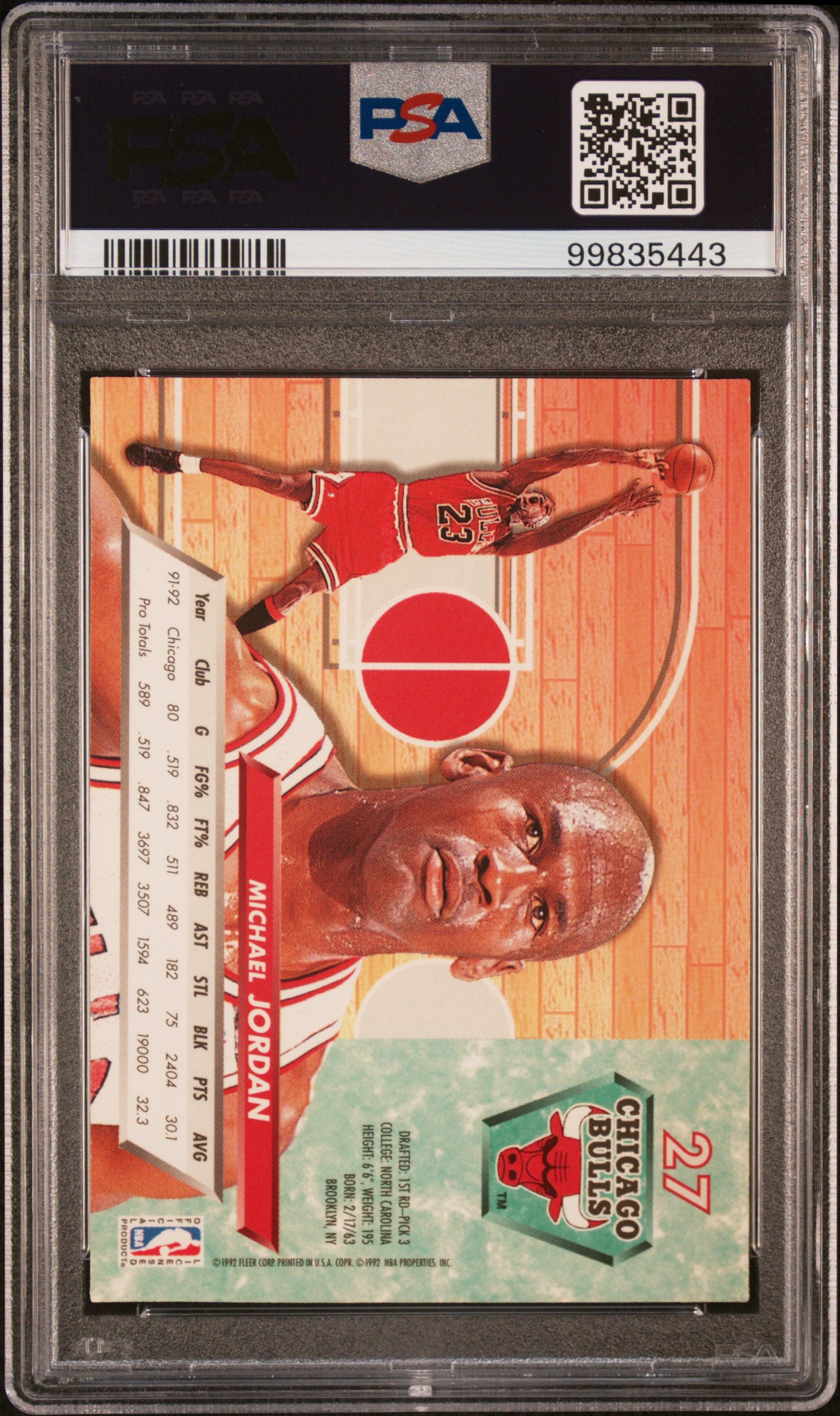 1992 Ultra #27 Michael Jordan PSA 9