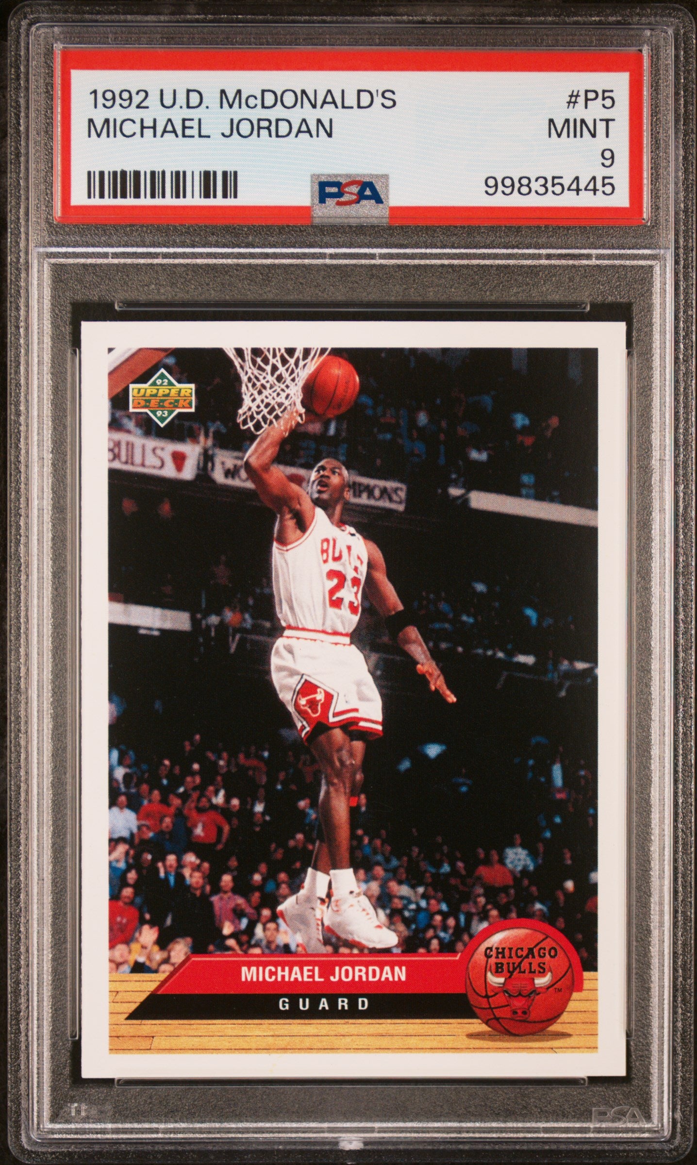 1992 Upper Deck Mcdonald'S #P5 Michael Jordan PSA 9