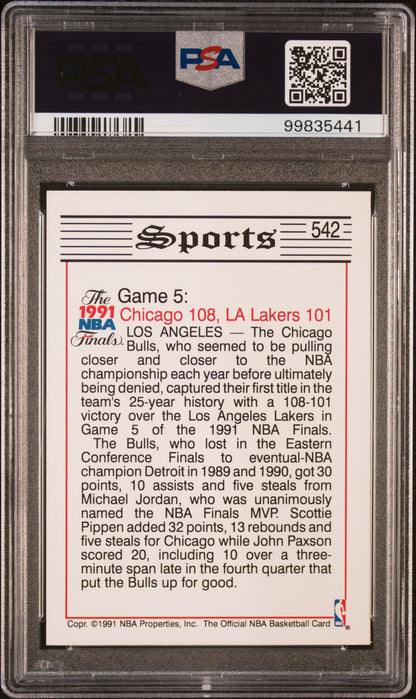 1991 Hoops #542 M.Johnson/M.Jordan PSA 9