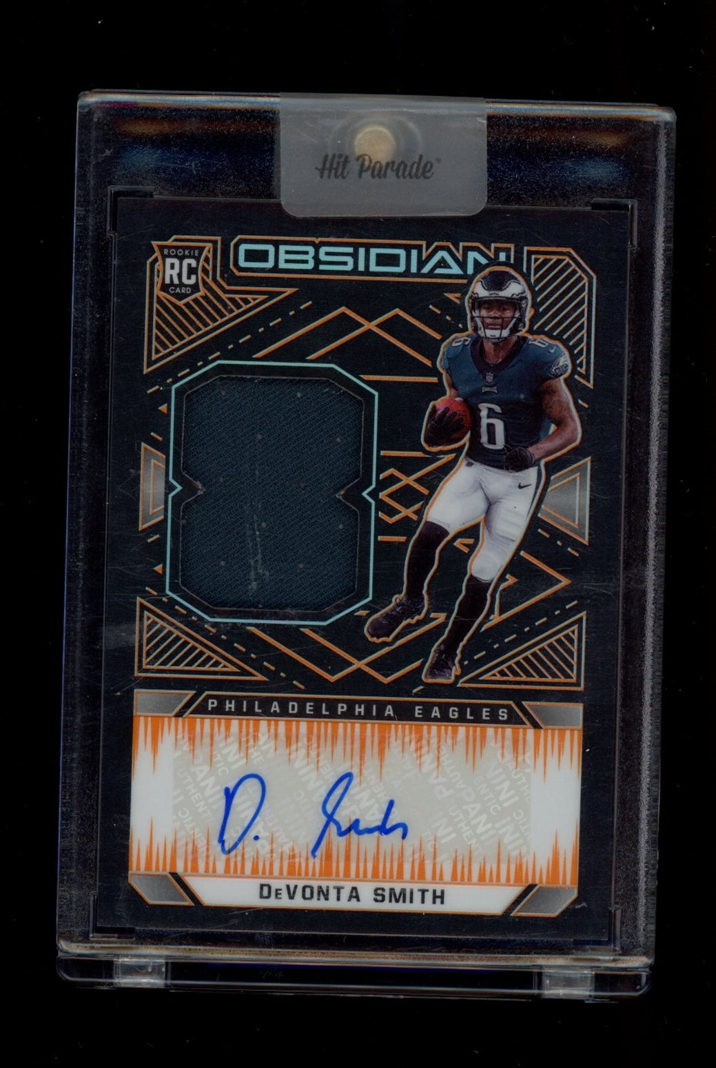 2021 Panini Obsidian #211 DeVonta Smith Electric Etch Orange #/75